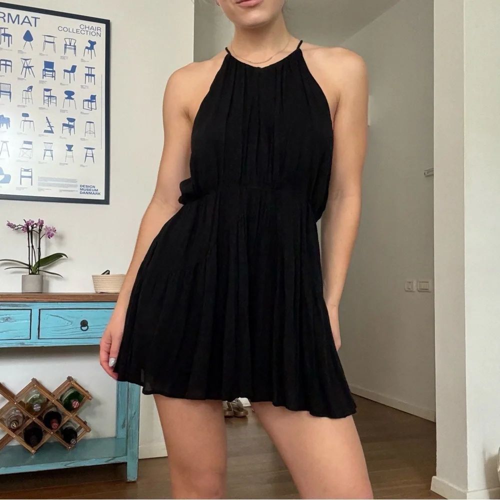 NWOT - Free People Do A Twirl Romper Open-Back  Relaxed Fit, Size Small - Picture 2 of 16